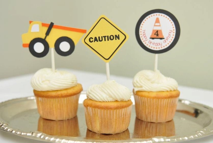 Construction Cupcake Toppers