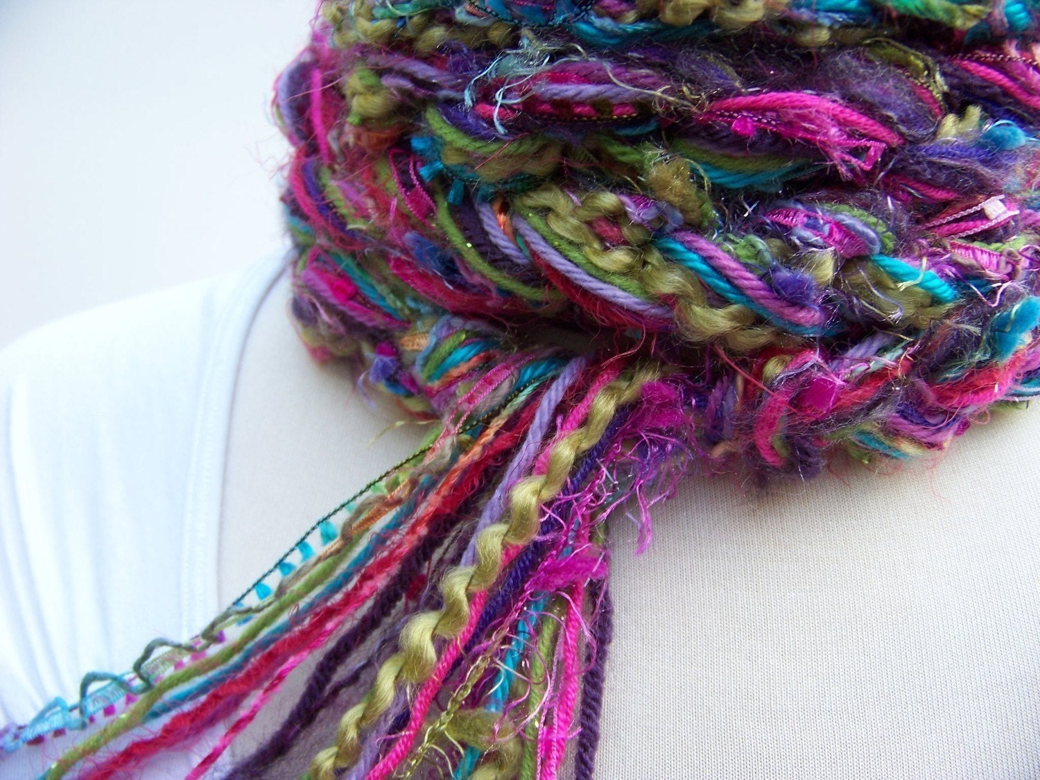 Knit Scarf,The Pippy CALYPSO Scarf, Skinny Scarf