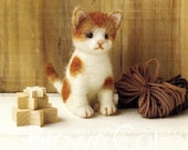 DIY handmade Japanese Felt Wool Cat Kit Packages - 2 cat to choose from
