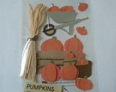 PUMPKIN PICKING Jolee's Boutique 3d Scrapbooking stickers - Fall, Wheel Barrow