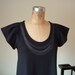 Cotton Jersey Necklace Shift Dress in Black