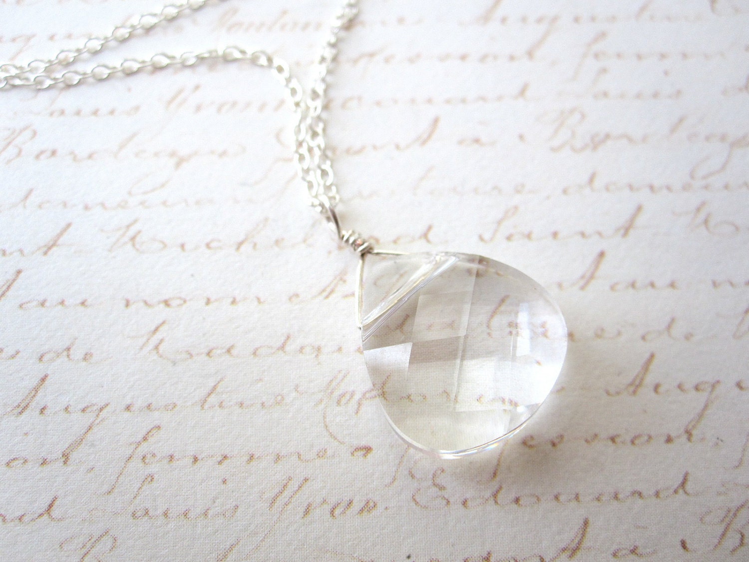 Swarovski Crystal Necklace Sterling Chain