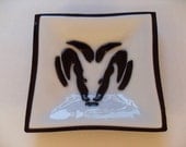 Dodge Ram Made to order  fused glass trinket dish/ashtray
