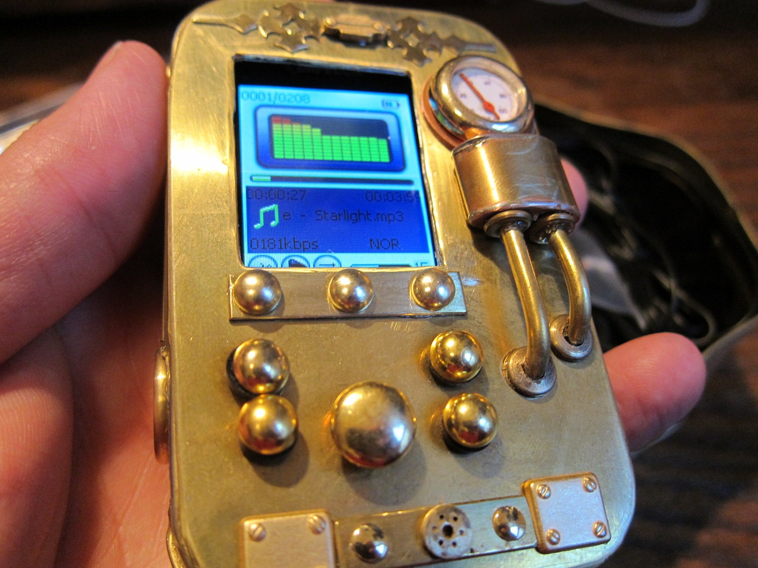 the Pocket Music Library, a Steampunk MP3 player