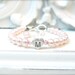 Baby Bracelet - Pink Freshwater Pearl Bracelet with Initial Heart for Girl, Toddler or Baby