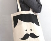 Mr. Moustache tote bag