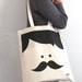 Mr. Moustache tote bag