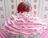 Christmas Ornaments Fake Cupcake Candy Land Theme Christmas decoration pink icing unique gifts