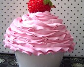 JEWELRY BOX Cupcake fake cupcake or ring holder and cake topper Alice In Wonderland (girls room,wedding )pink frosting