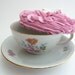 FAKE CUPCAKE tea party alice in wonderland jewelry box Cupcake- tea coffee cup and saucer retro vintage - pink Icing