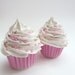 CABINET PULL fake cupcake Door knobs set of 2 childrens pull knobs (kitchen,bakery,girls room, coffee shop) white icing