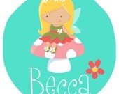 Personalized FAIRY PRINCESS DESIGN - Baby Bodysuit or Toddler Tee - Available in various colors and sizes