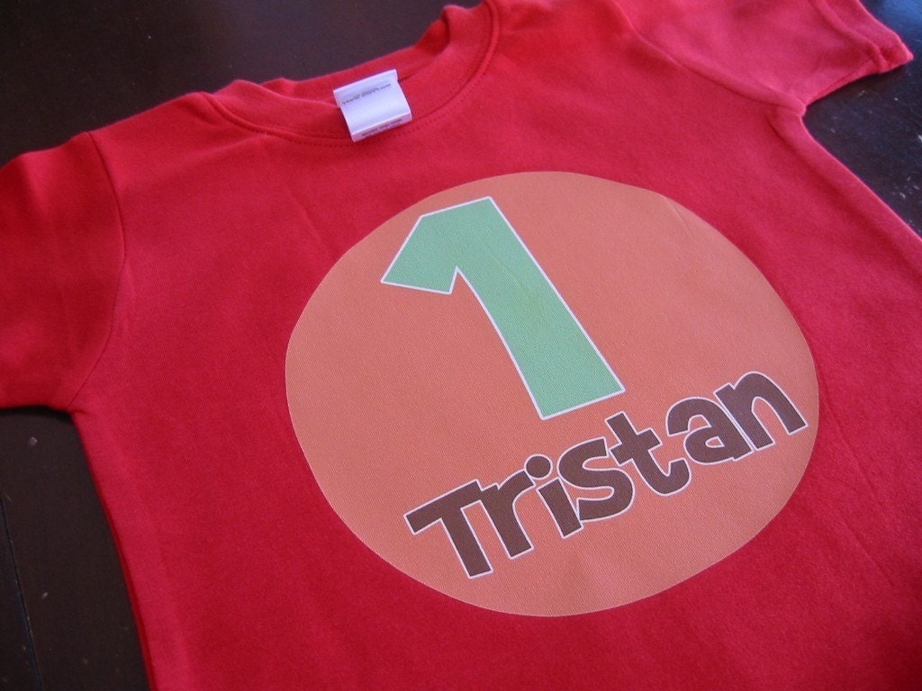 Personalized BIRTHDAY Name and Number Baby Bodysuit or Toddler Tee - Available in various colors and sizes