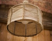 Burlap Patchwork Chandelier