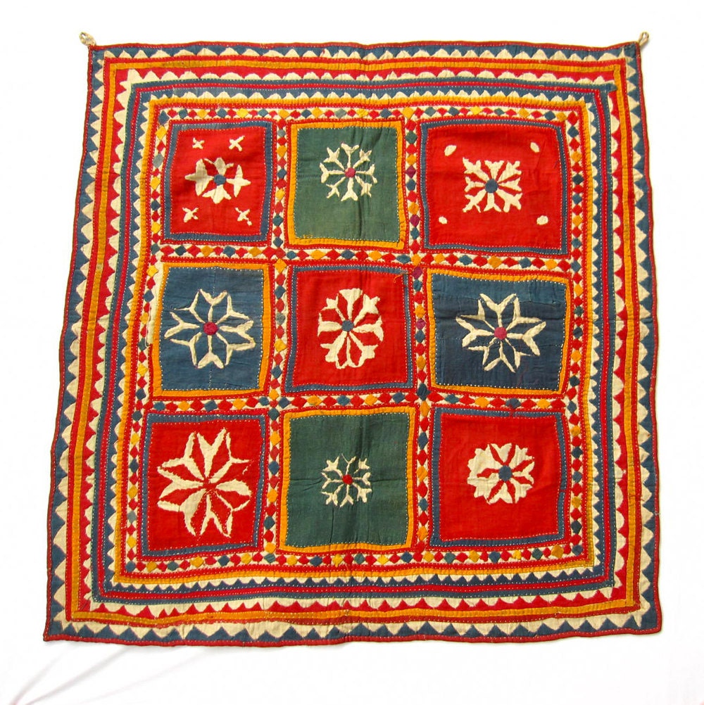 Vintage Applique embroidery wall hanging