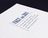 Made Up Stats Semicolons. Letterpress Card