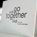 we go together like old guys and park benches. letterpress card