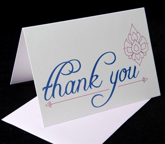 Henna Garden Folded Thank You Cards (Set of 25)