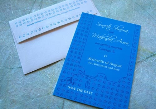 Midnight Garden Invitation Sample Package (Wedding card, Save the Date, RSVP, 2 Inserts)