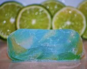 Lemon Mint with All Natural Eucalyptus and Tea Tree. Crystal Gem  Aromatherapy  Soap