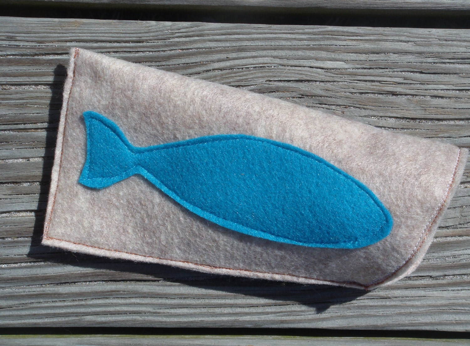 Beachy Blue Fish Sun glass/ Eye glass Case  FREE US SHIPPING