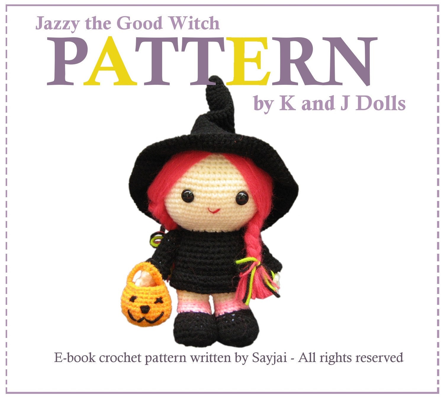 Instant Download PDF Crochet Pattern Jazzy the Good Witch - ENGLISH Instructions