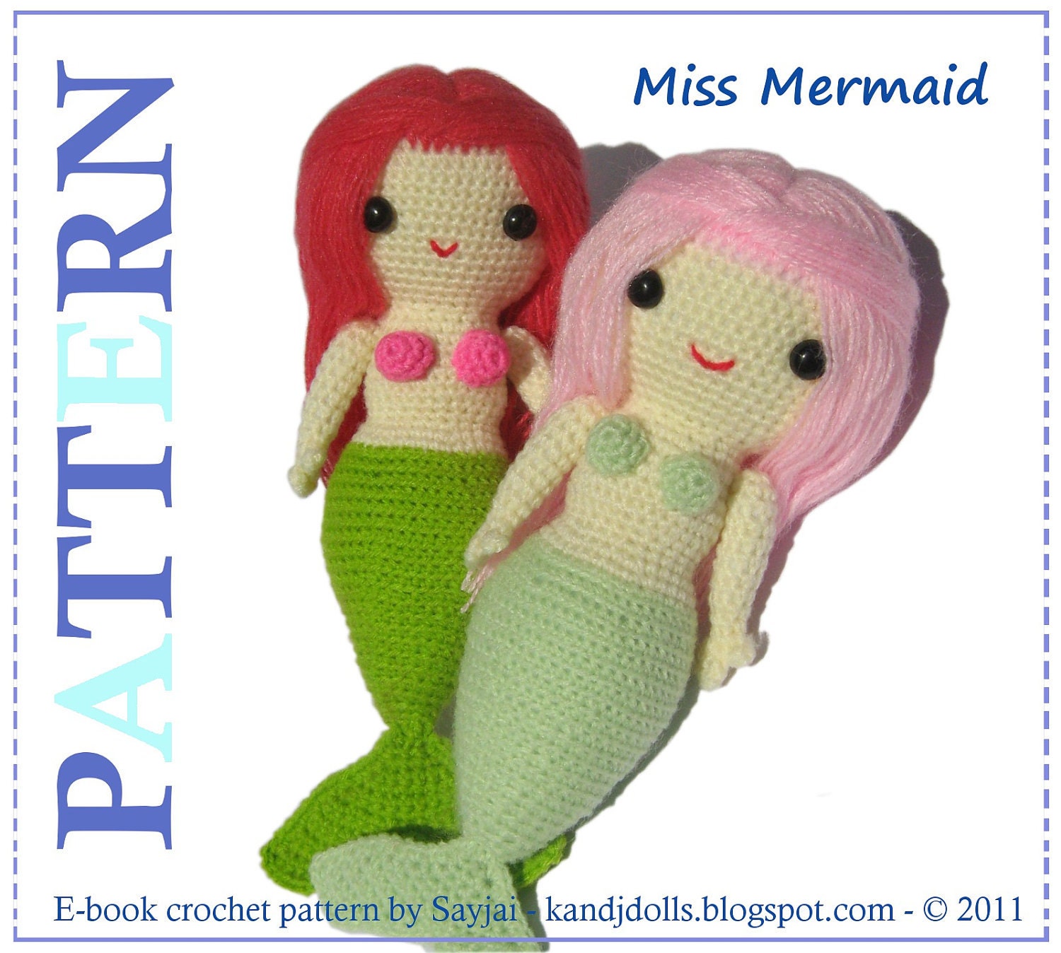Instant Download PDF Crochet Pattern Miss Mermaid - ENGLISH Instructions