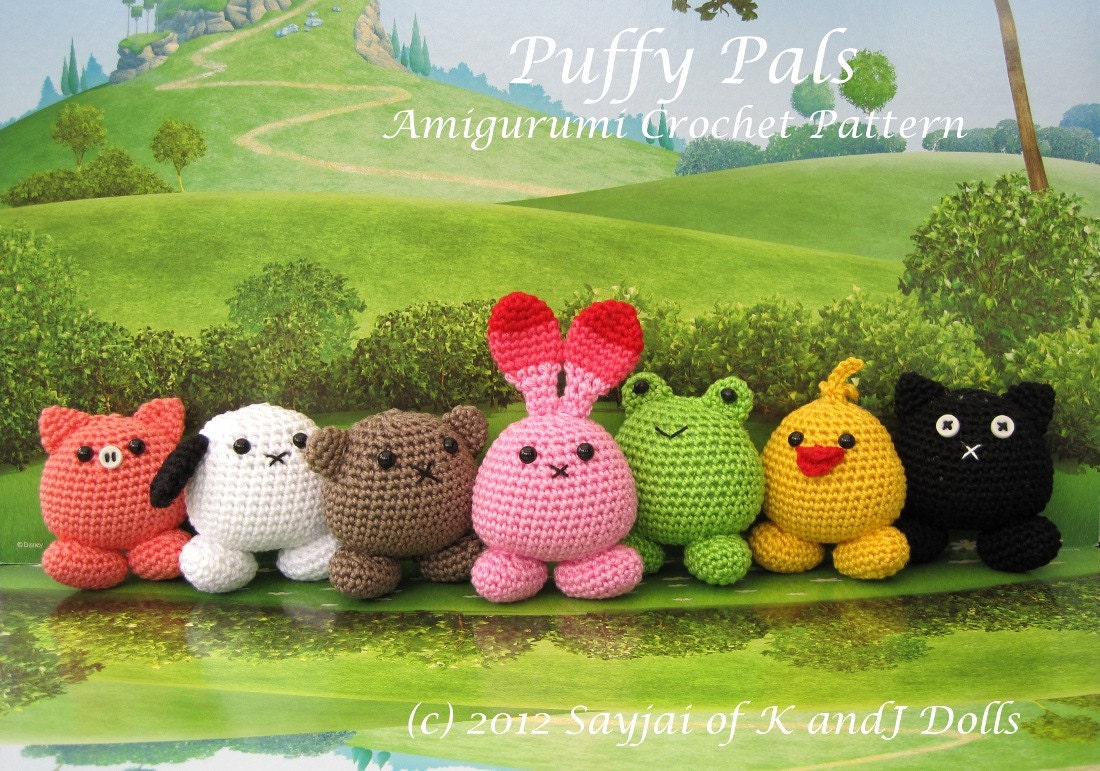 Instant Download PDF Crochet Pattern Puffy Pals - ENGLISH Instructions