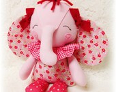 Elephant Softie PATTERN, SEWING, PDF, Instant Download, Soft Doll, Toy, Stuffed Animal, Cloth Doll, Rag Doll, Digital Download