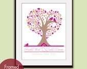 Love Heart Tree (Version A) - 11x14 Print (Personalize Print - Names and Colors)