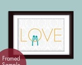 LOVE Birds (Series A) - 5x7 Print (Featured Sunkissed and Ocean Blue (Customizable Colors) Buy 3 get one Free