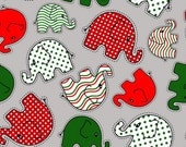 Christmas Elephant Walk Polyester PUL Diaper Cut 18 x 20