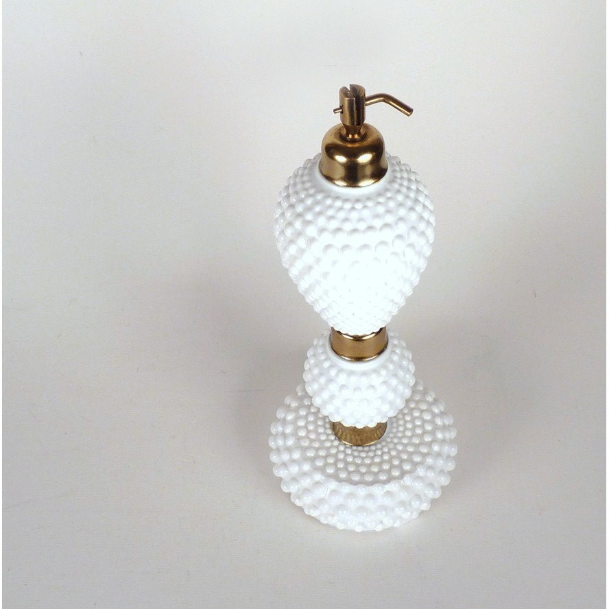 Vintage Hobnail White Milk Glass Lamp Cottage Chic Distressed Spring Summer Women Men Price Under 20 - ByHeart