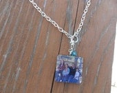 Large Glass Tile Photo Necklace