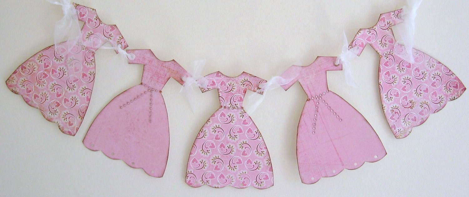 My Little French Dress Garland - Hearts and Swirls Il_570xn