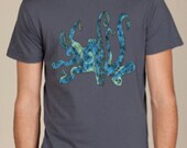 BLUE OCTOPUS on Asphalt Gray