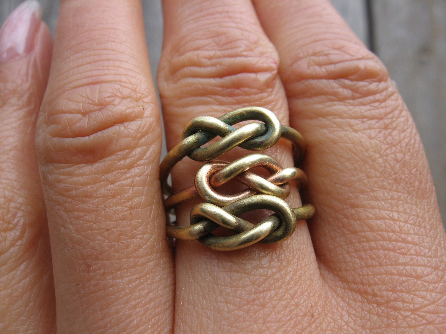 Infinity Knot Rings Tibetan Bronze 4 Rings  888888888888888888888888888888888888