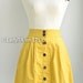 60's Style Short Full Skirt in  Yellow, Short Skirt, Mini Skirt, Vintage look, Yellow Skirt