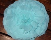 Huge Aqua Handmade Paper Flower