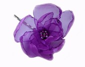 romantic amethyst rose blossom flower bobby pin