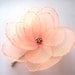 romantic salmon love rose blossom flower bobby pin
