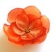 orange rose love flower brooch