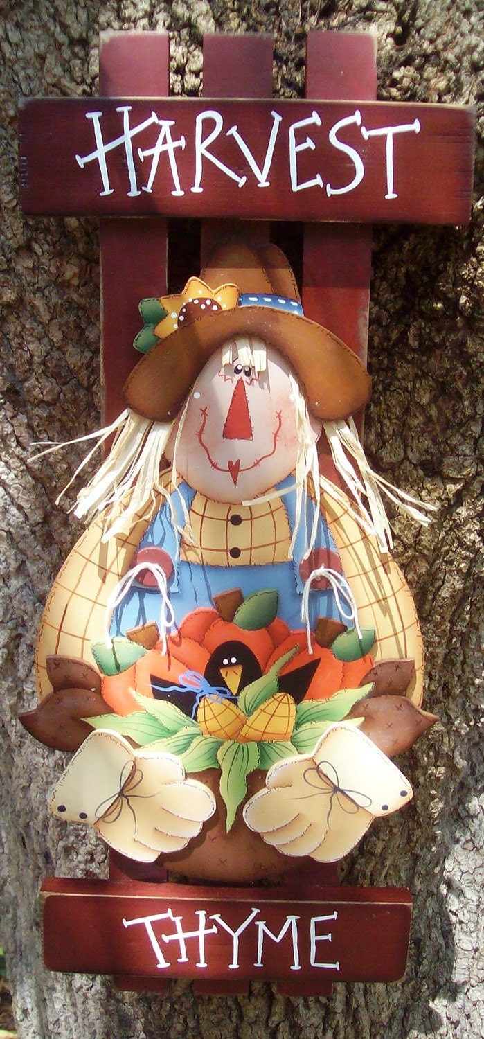 Handpainted Harvest Thyme Welcome