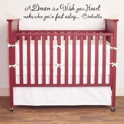 Vinyl Lettering -  A dream is a wish your heart makes, when you're fast asleep. 1302