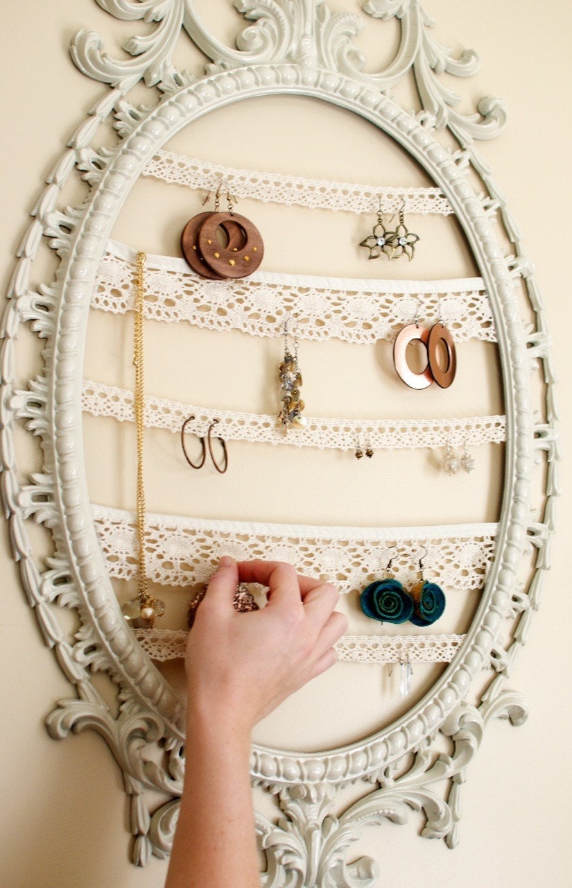 Jewelry Display Frame...Vintage Inspired BLACK