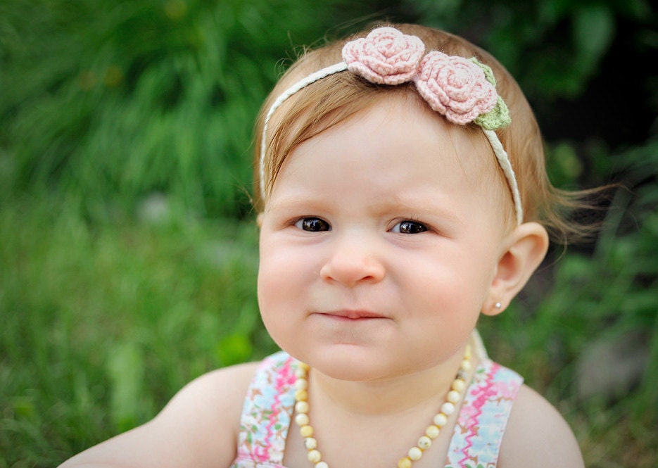 Pink Flower Headband, Baby Girl Hair Accessories