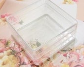2-inches-Square Boxes - Clear Plastic - 6 boxes