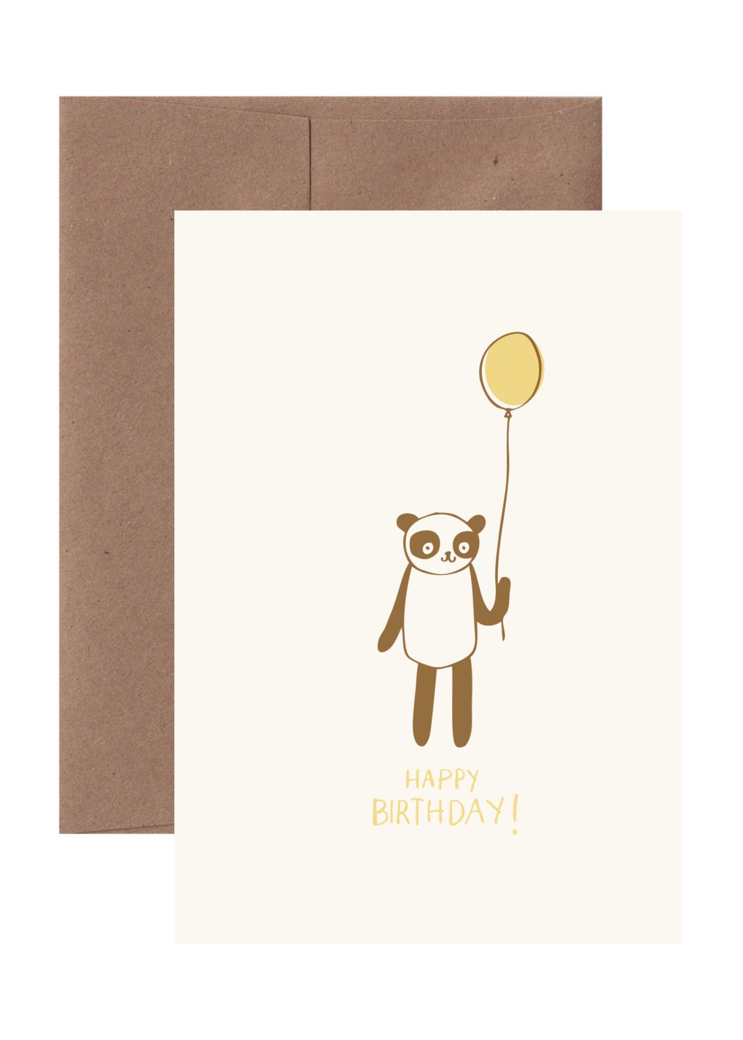 Happy Birthday Panda (Yellow)