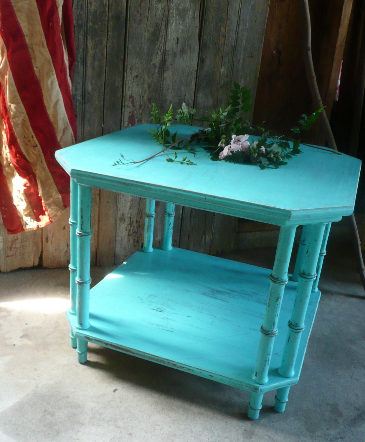 Turquoise Coffee Table.Vintage