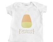 Baby Halloween Candy Corn Design White T Shirt